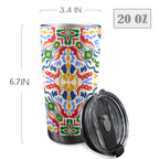 Bright Burst - 20oz Mobile Tumbler with Lid (Black Lock) 20oz Travel Mug Printed Offshore