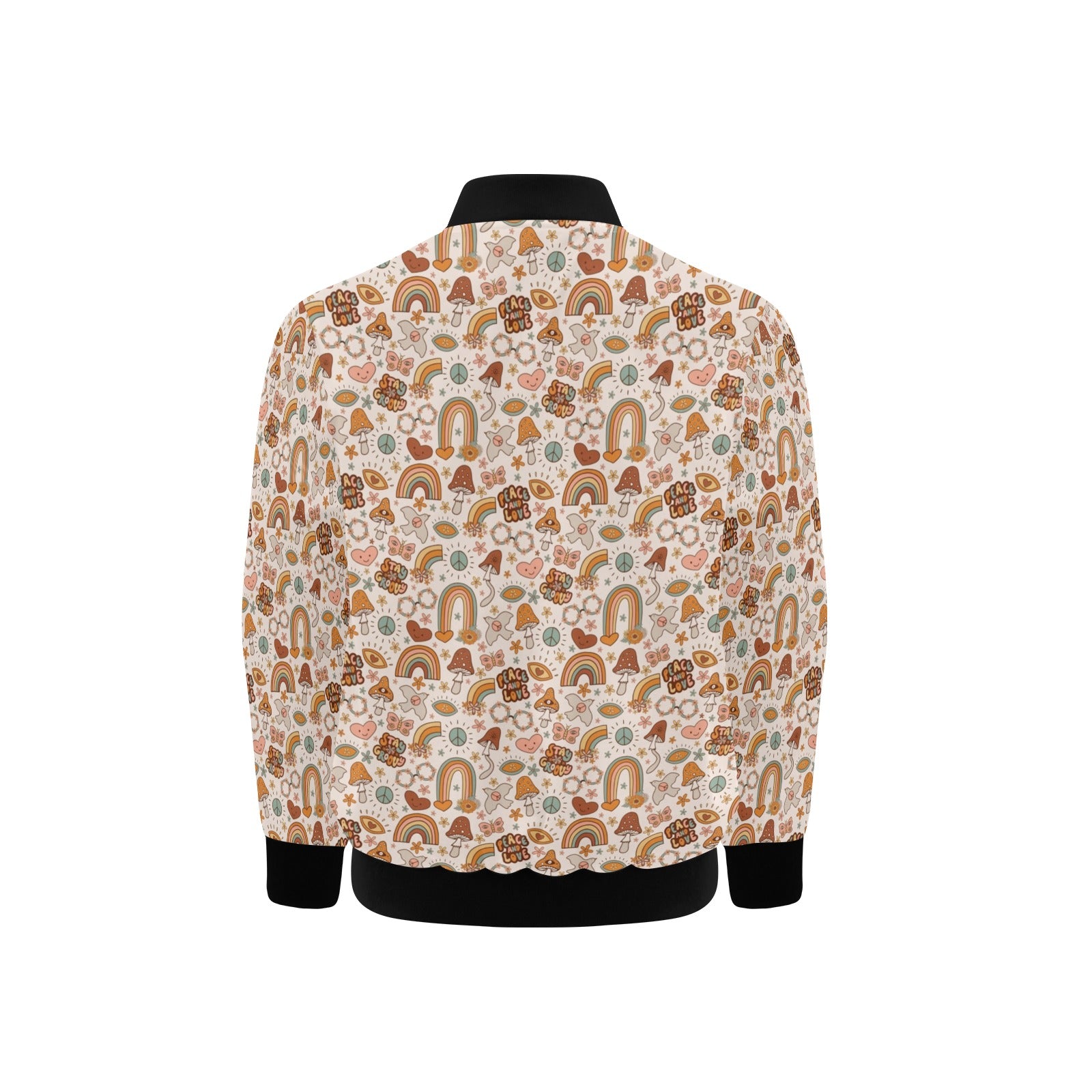 Peace And Love Kids Bomber Jacket Kids Bomber Jacket Printed Offshore Retro
