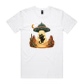 Black Cat Alien UFO Abduction Men's AS Colour T-shirt