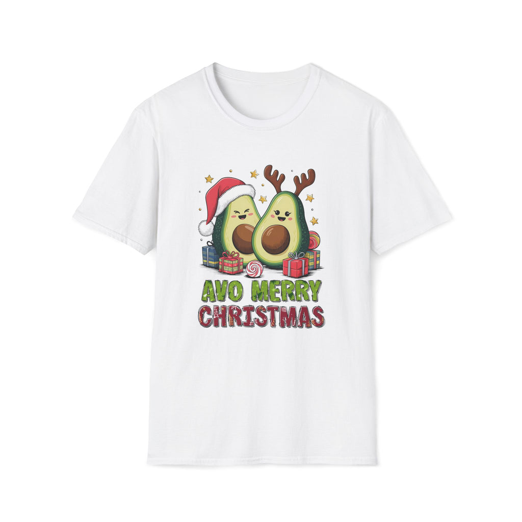 Avo Merry Christmas, Avocado - Unisex Softstyle T-Shirt