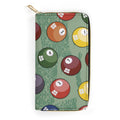 Pool Balls - PU Leather Wallet white 19.7x10.5cm Zippered Wallet / Purse Printed Offshore
