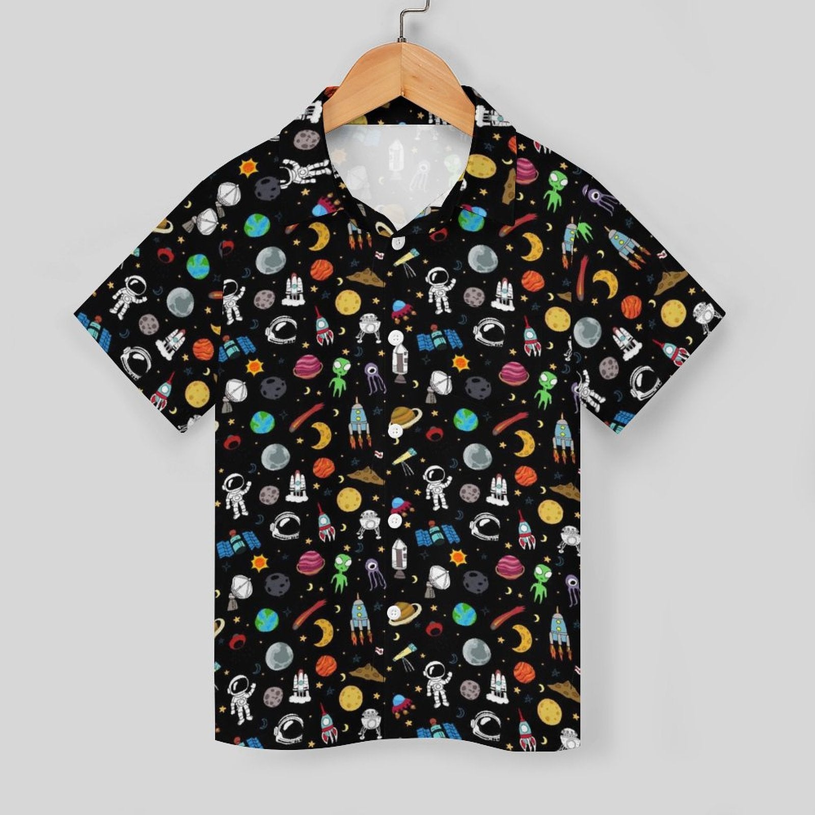 Kids Space Kids Youth Short Sleeve Button Up Shirt