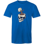Coffee Skull - Mens T-Shirt Bright Royal Mens T-shirt Coffee Printed In Australia