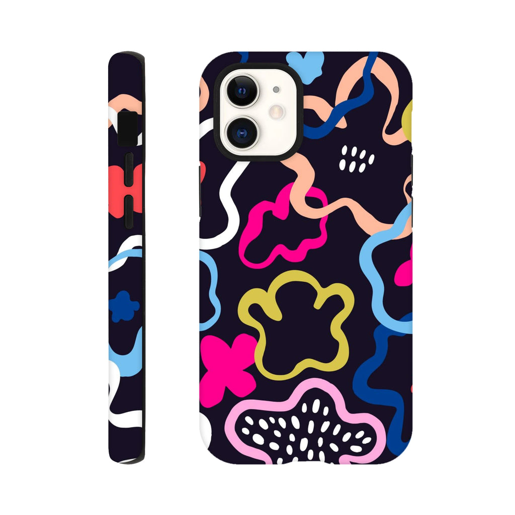 Colour Abstract Shapes - Apple iPhone Tough case iPhone 12 Mini iPhone Tough Case Globally Fulfilled