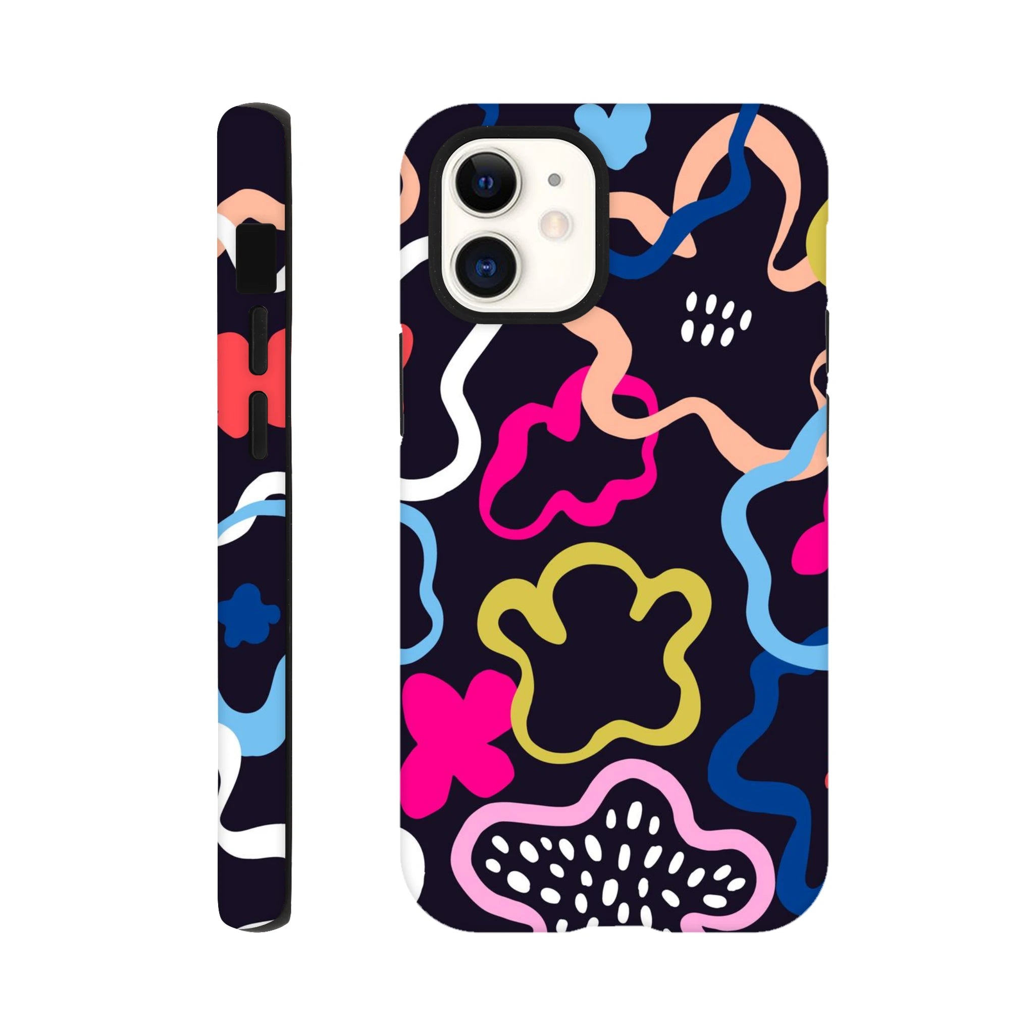 Colour Abstract Shapes - Apple iPhone Tough case iPhone 12 Mini iPhone Tough Case Globally Fulfilled