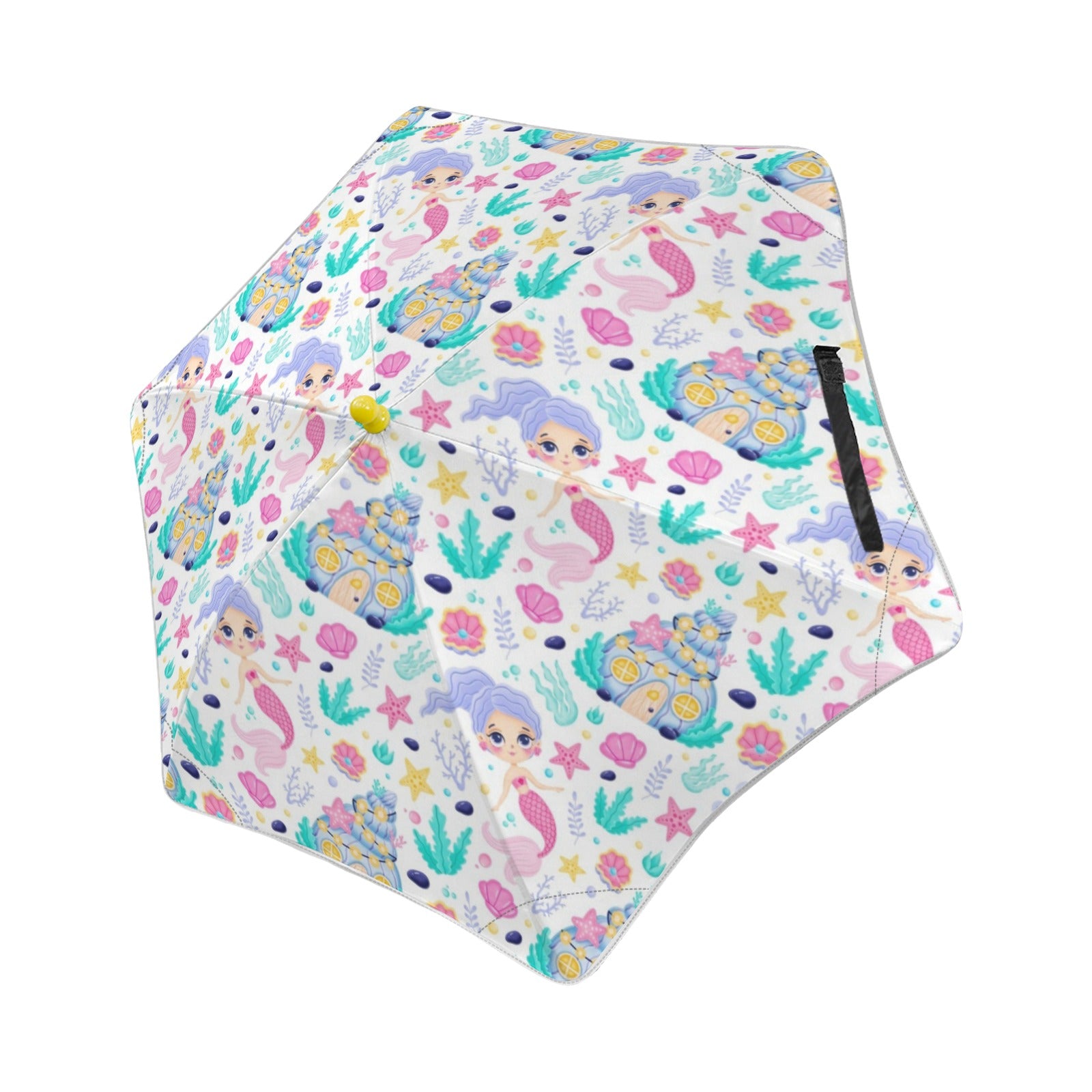 Mermaid World Kids Safe Round Corner Umbrella