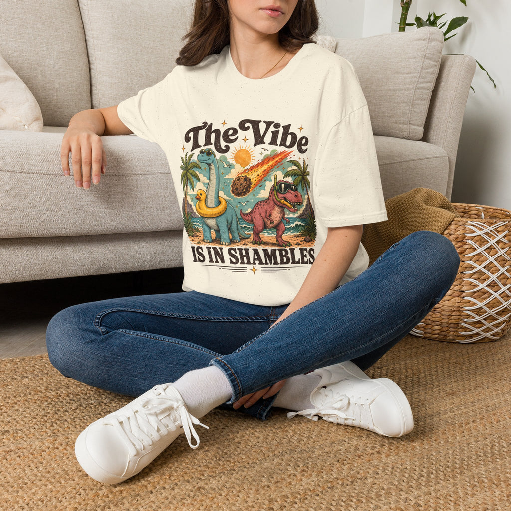 The Vibe Is In Shambles Dinosaur Extinction Unisex T-Shirt Unisex Adult T-shirt animal Globally Fulfilled