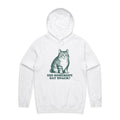 Cat, Did Somebody Say Snack? Men's AS Colour Hoodie White Mens Hoodie animal Food Printed In Australia