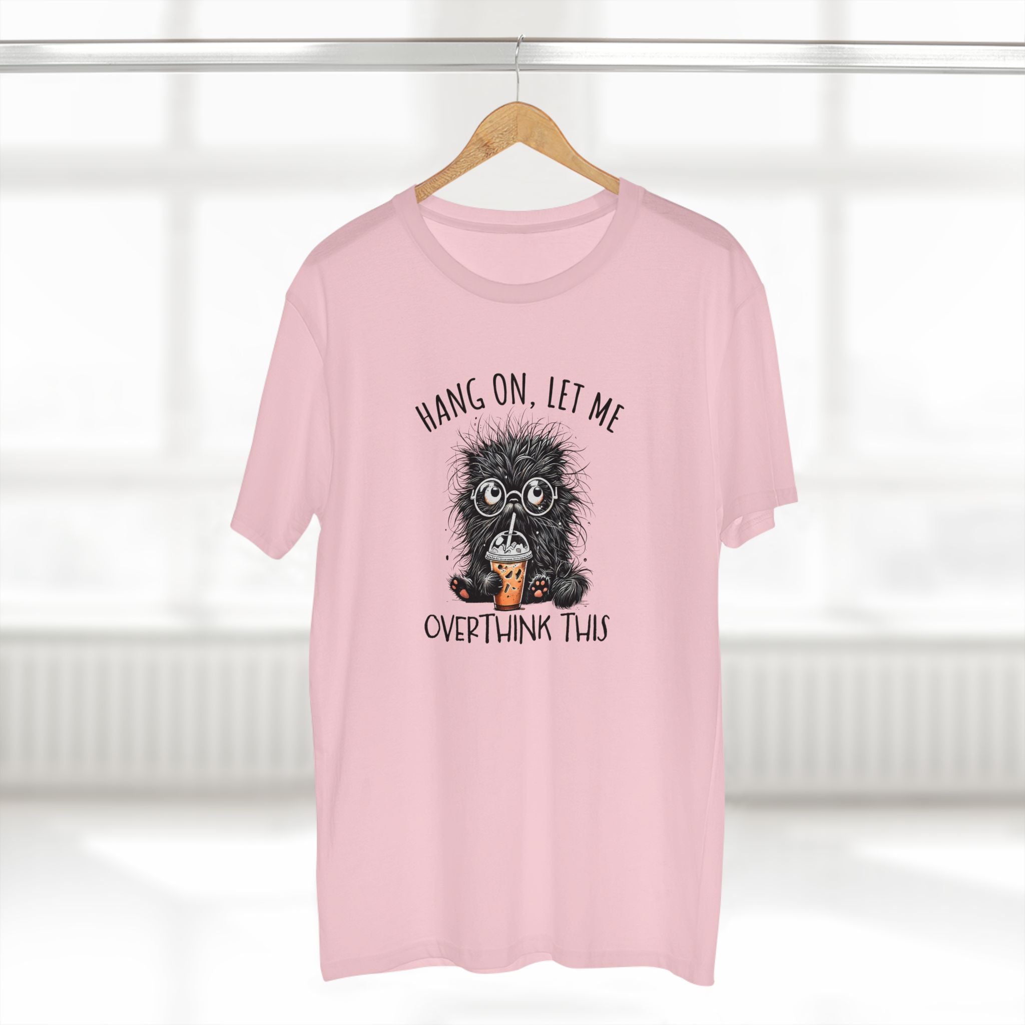 Hang On, Let Me Overthink This, Frazzled Cat - Mens Adult Staple Tee