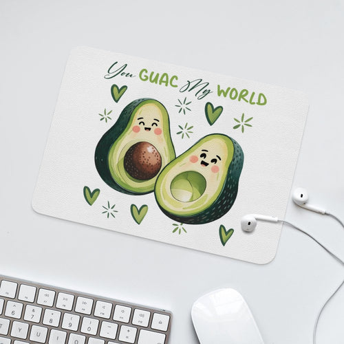 Avocado, You Guac My World Leather Mouse Pad Leather Mouse Pad Food Printed Offshore