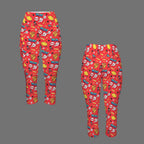 Comic Book Red Women's High Waist Pocket Capri Yoga Leggings Women's High Waist Capri Yoga Leggings comic Printed Offshore