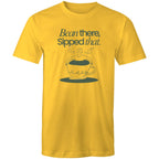 Bean There, Sipped That, Coffee - Mens T-Shirt Yellow Mens T-shirt Coffee Printed In Australia
