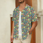 Pool Balls Men's Short Sleeve Hawaiian Shirt Men's Hawaiian Shirt (New) Games Printed Offshore