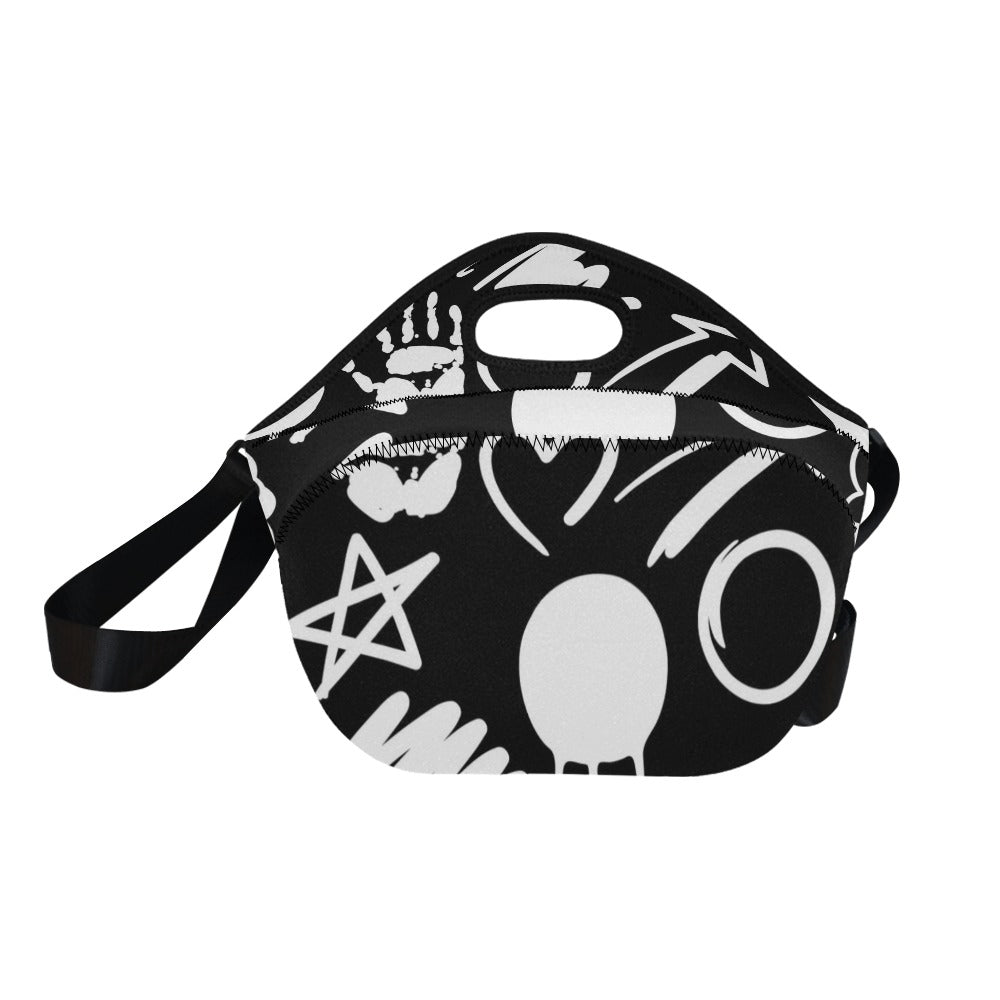 Bold Graffiti - Neoprene Lunch Bag Neoprene Lunch Bag Printed Offshore