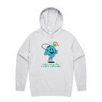 Make Every Day A Happy Earth Day - Mens Hoodie White Marle Mens Hoodie Environment Printed In Australia