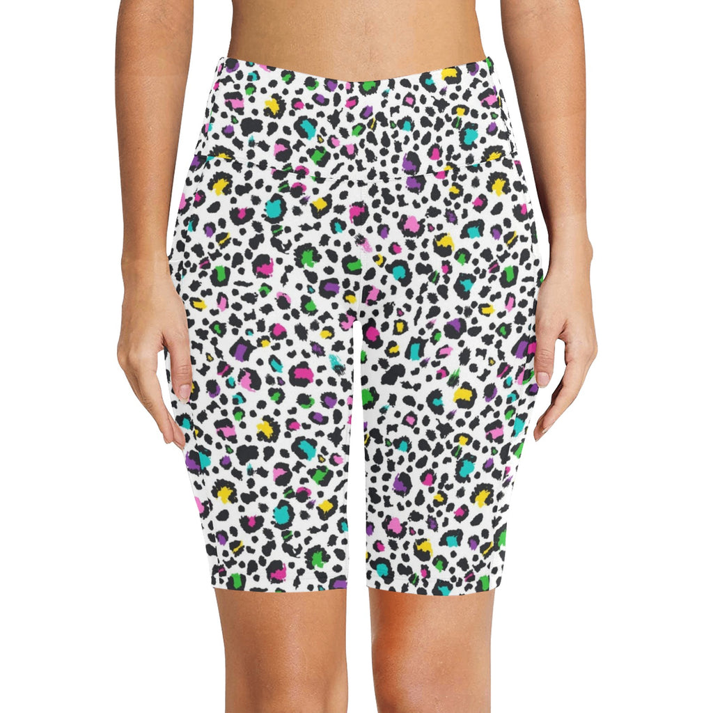 Animal Print In Colour Women's Bike Shorts With Side Pockets Women's Bike Shorts animal Printed Offshore