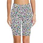 Animal Print In Colour Women's Bike Shorts With Side Pockets Women's Bike Shorts animal Printed Offshore