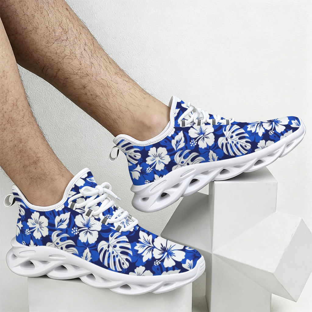 Blue Hawaiian Floral Men's Twisted Sole Sneakers