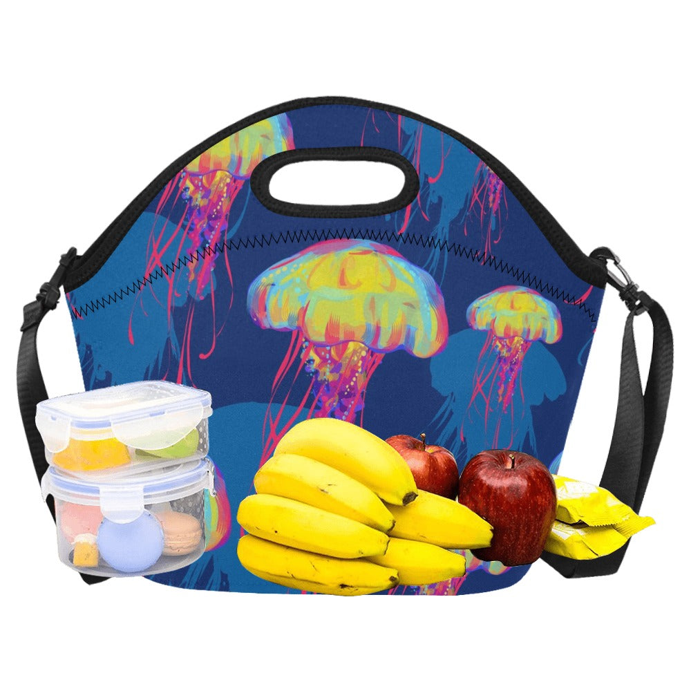 Bright Jellyfish - Neoprene Lunch Bag Neoprene Lunch Bag Printed Offshore