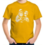 Alien Bigfoot Heart Hands - Kids Youth T-shirt Gold Kids Youth T-shirt Love Printed In Australia Sci Fi