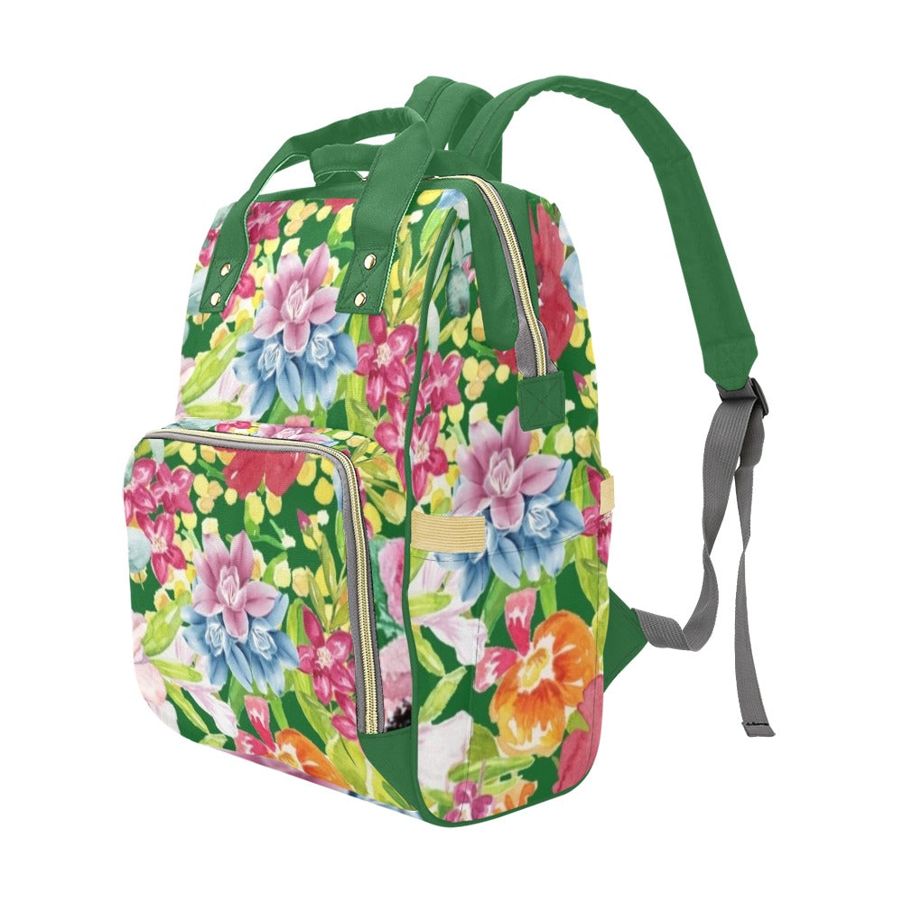 Bright Floral - Multi-Function Backpack, Nappy / Diaper Bag