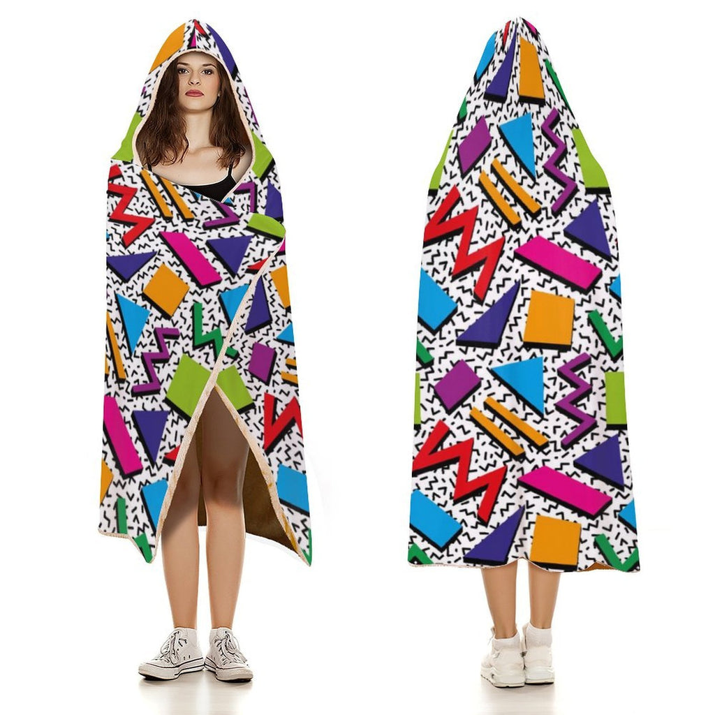 Graphic 80's Kids Hooded Blanket 100cm x 130cm