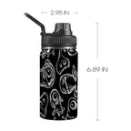 Monsters In Black And White Kids Water Bottle with Chug Lid (12 oz) One Size Kids Water Bottle with Chug Lid Printed Offshore Sci Fi
