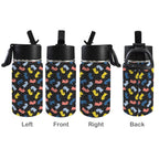 Colourful Chess Pattern 12oz Kids Water Bottle with Straw Lid