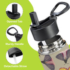 Pretty Moths 12oz Kids Water Bottle with Straw Lid
