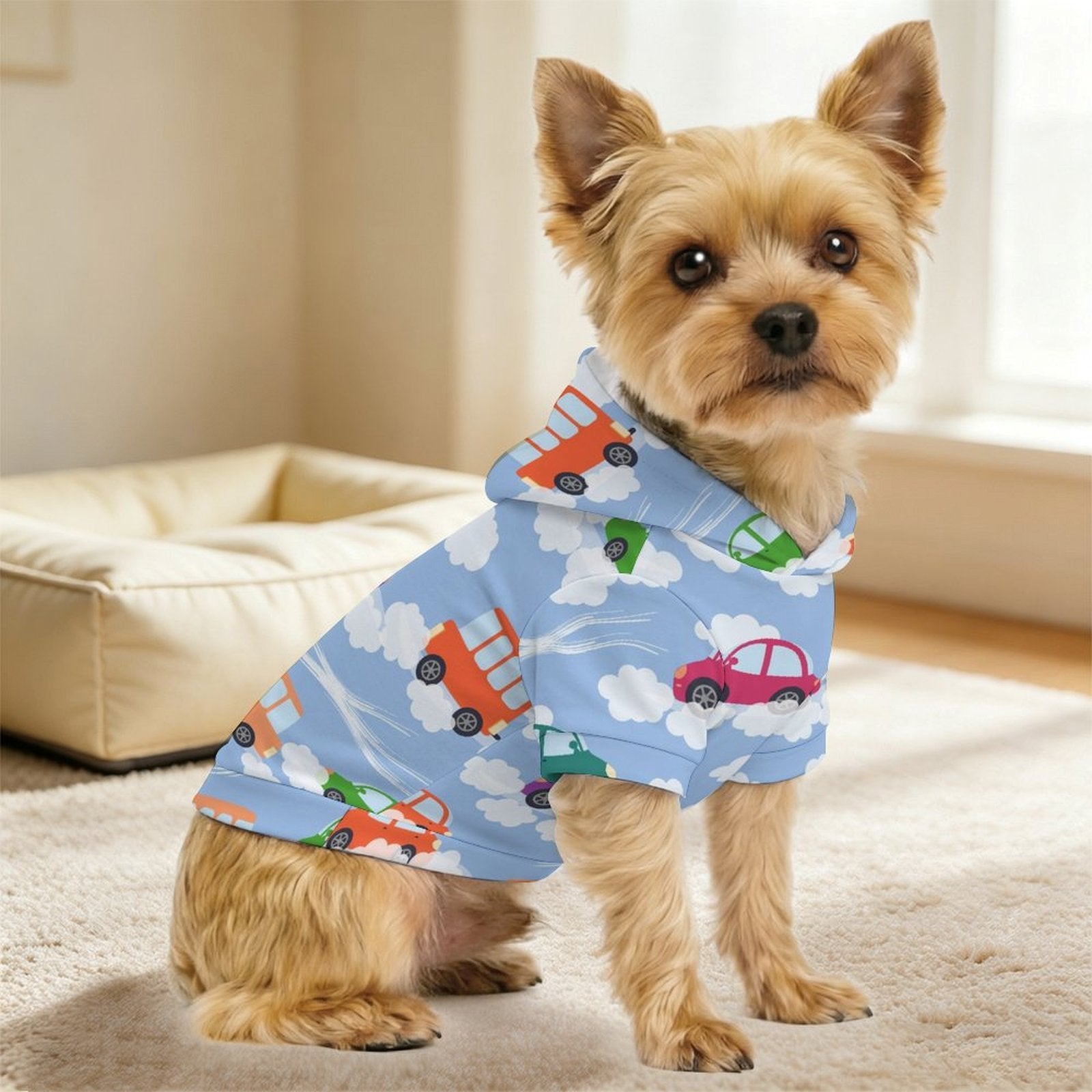 Colourful Cars Pet Hoodie (Small Size)