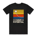 I Have Potential, Physics Men's AS Colour T-shirt Black Mens T-shirt Printed In Australia Science