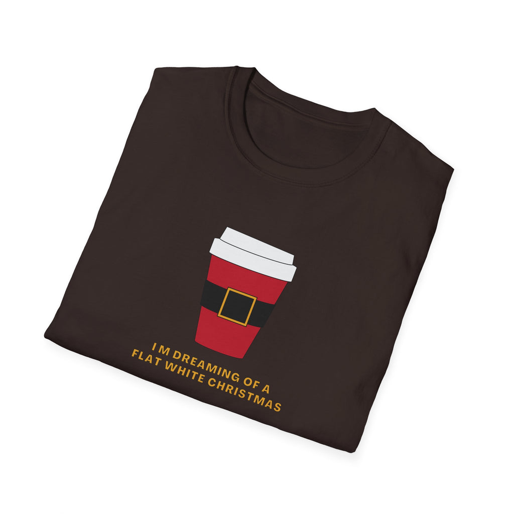 I'm Dreaming Of A Flat White Christmas - Unisex Softstyle T-Shirt