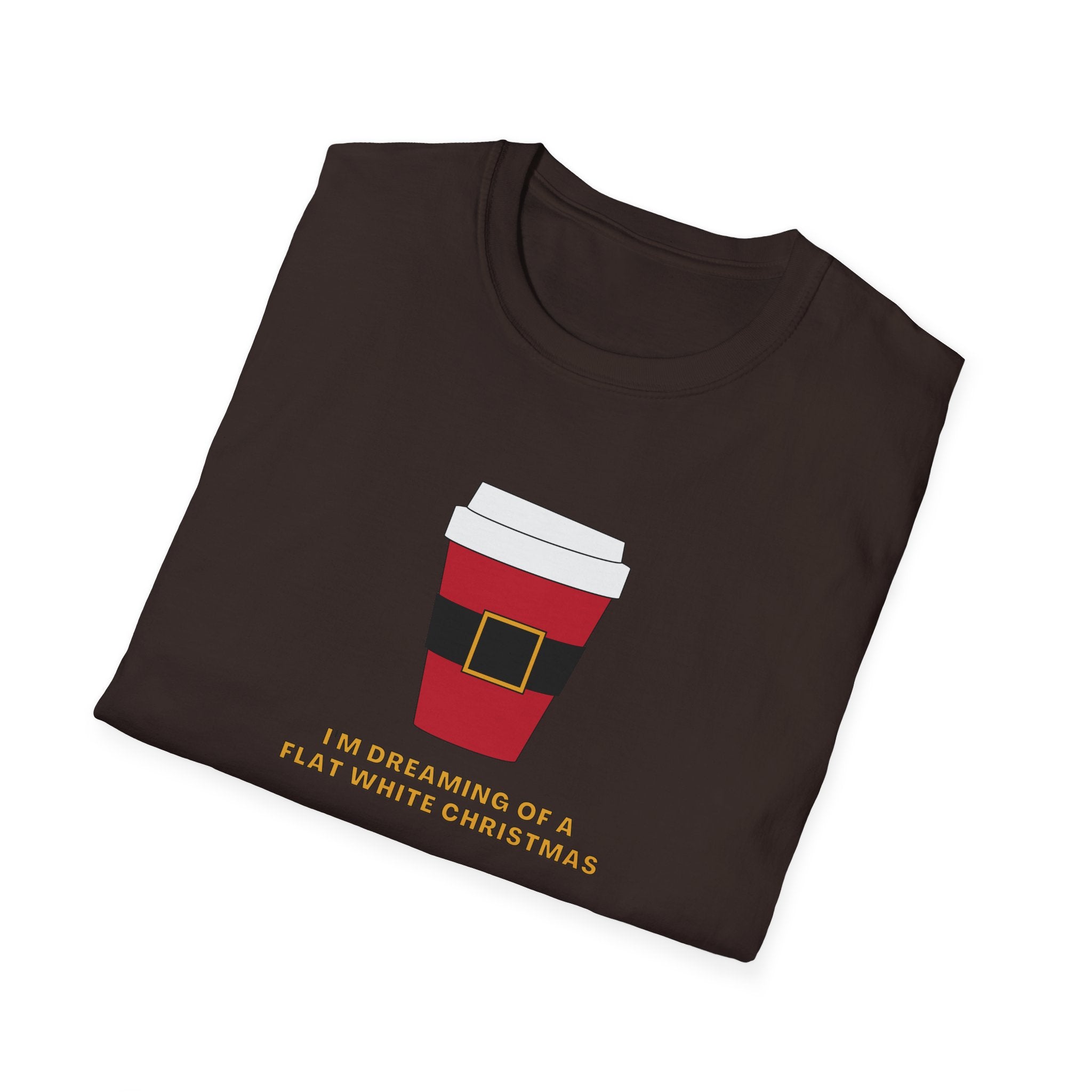 I'm Dreaming Of A Flat White Christmas - Unisex Softstyle T-Shirt