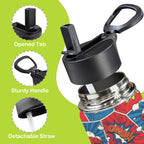 Comic Book 12oz Kids Water Bottle with Straw Lid
