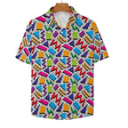 Graphic 80's Women's Collared Pocketless Short Sleeve Shirt