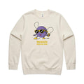 Music Moves Me AS Colour Stencil Crew Sweatshirt Unisex Ecru Sweatshirt Music Printed In Australia