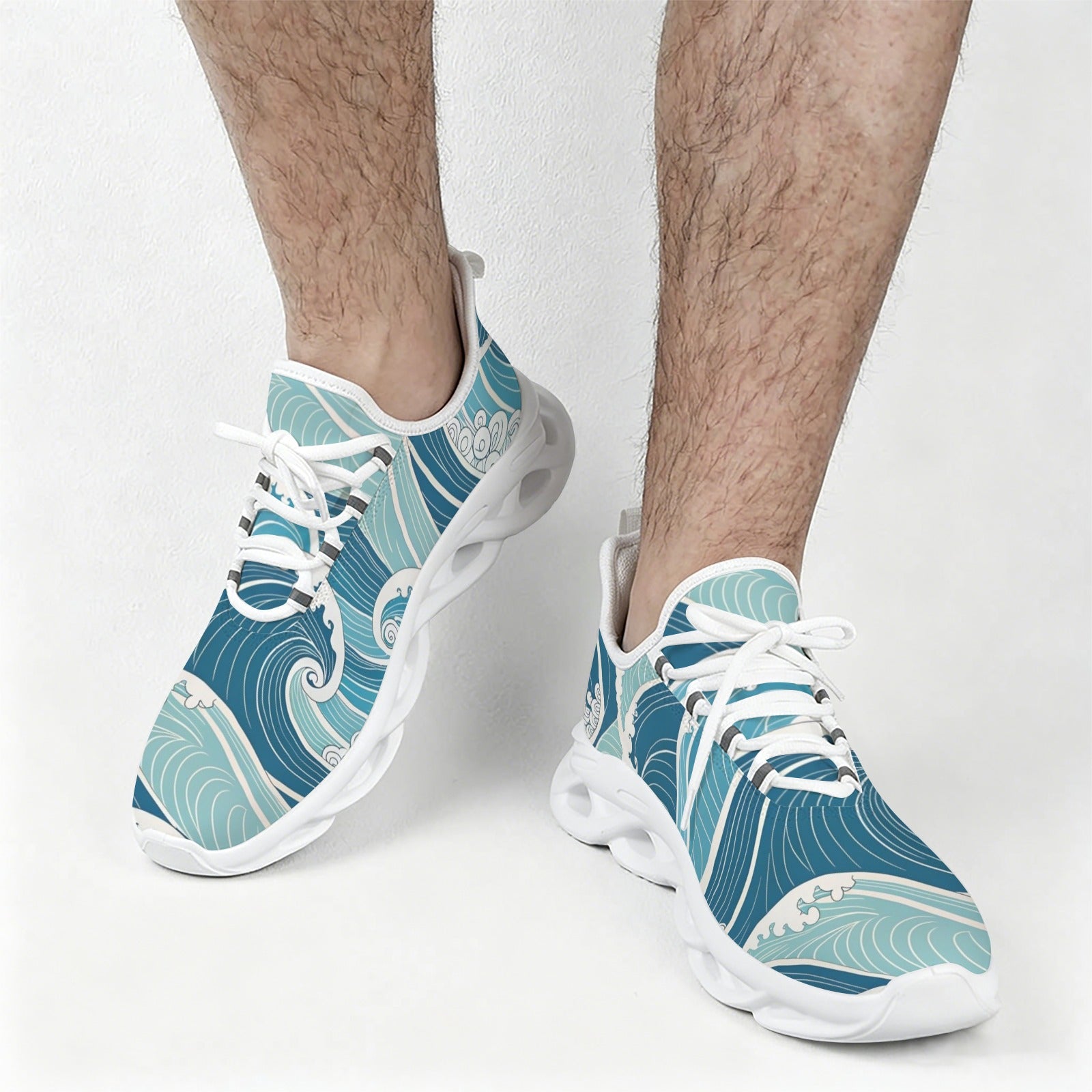 Ocean Waves Men's Twisted Sole Sneakers