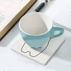 Cool Cat - Ceramic Coasters (Square) Ceramic Coasters animal Printed Offshore