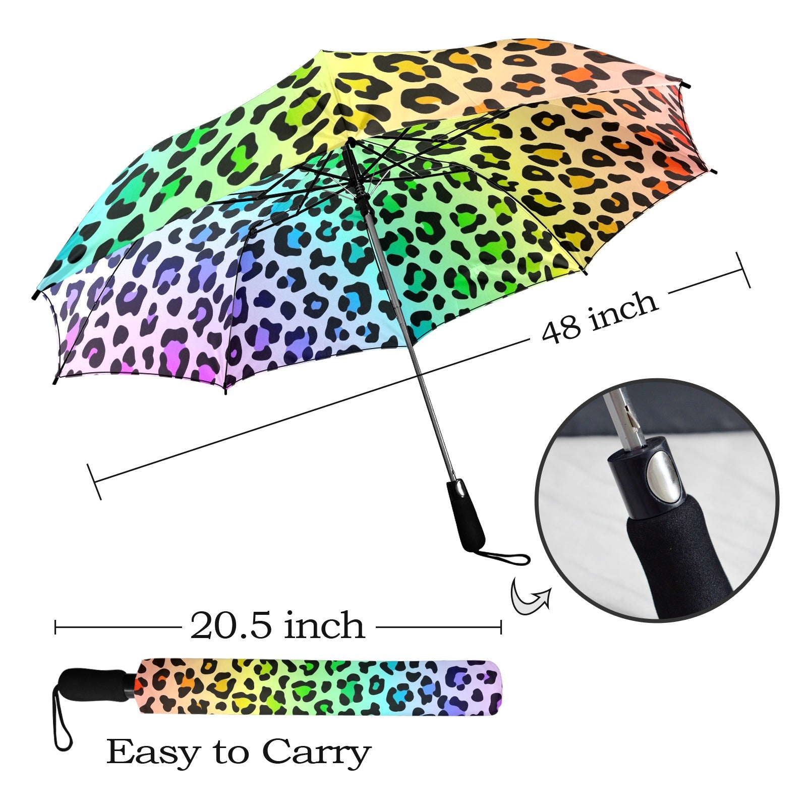 Rainbow Leopard Print Umbrella Umbrella Printed Offshore