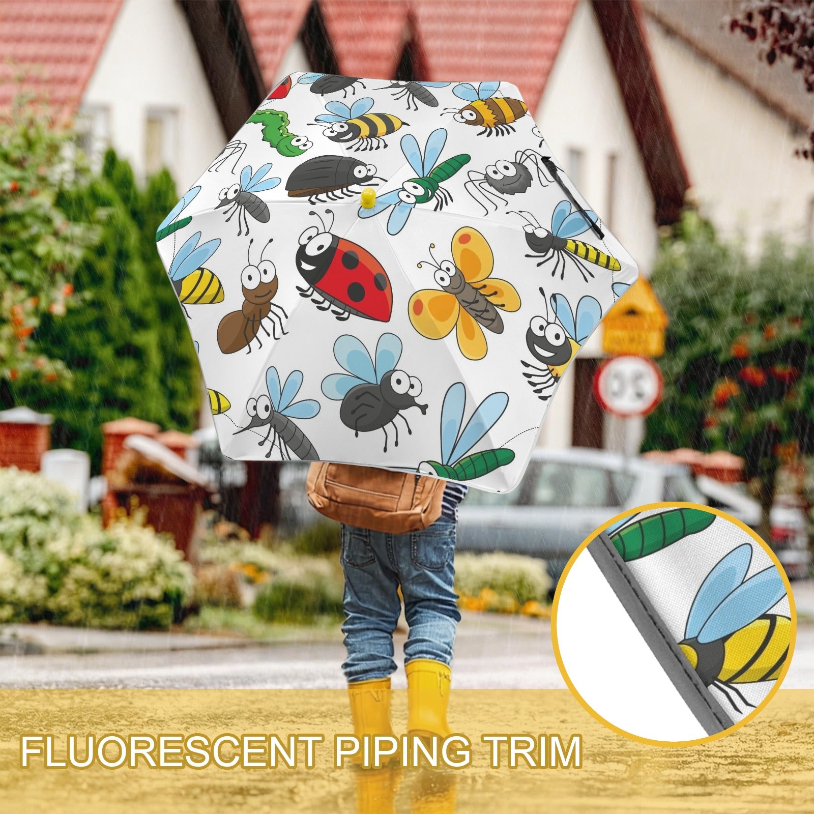 Little Creatures Kids Safe Round Corner Umbrella Kids Safe Round Corner Umbrella animal Printed Offshore