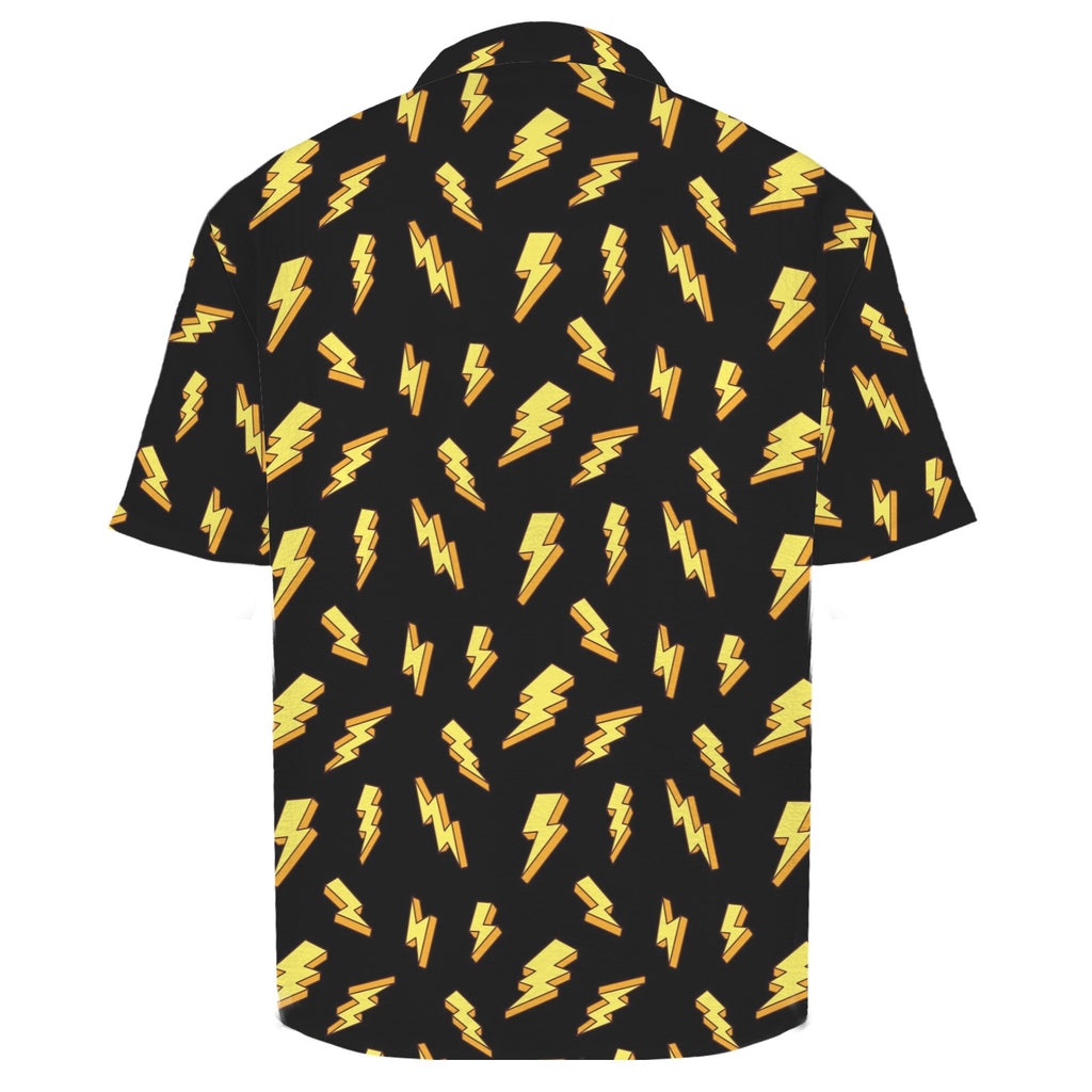Lightning Bolts Men's Crinkle Hawaiian Shirt