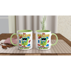 Personalised - Fun Begins With The Press Of A Button - White 11oz Ceramic Mug Personalised 11oz Mug customise Games Globally Fulfilled personalise