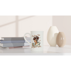 Personalised My Alone Time Is For Everyone's Safety White 10oz Porcelain Slim Mug Personalised Porcelain Mug Globally Fulfilled