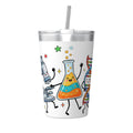 Cute Science Characters Small Stainless Steel Travel Mug Cup 12oz/350ml