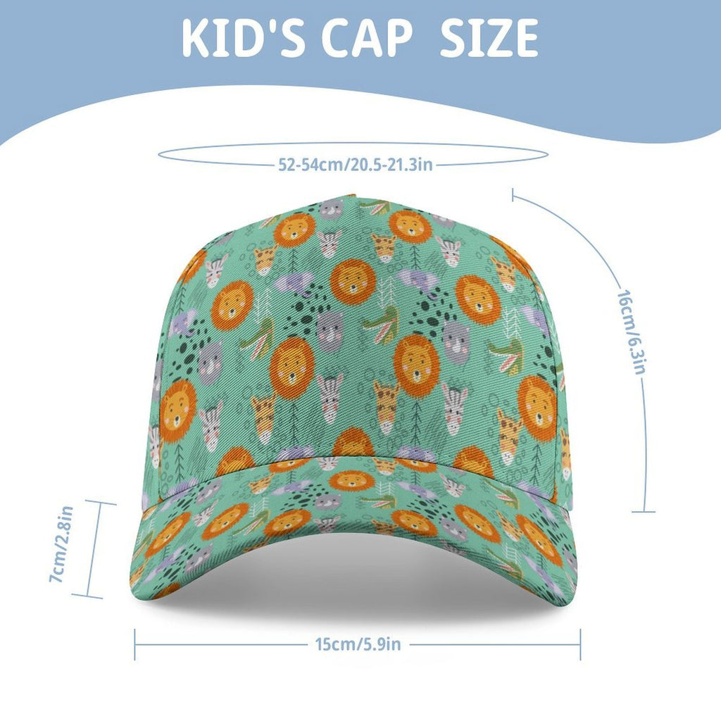 Safari Animals Kids Baseball Cap Kids Baseball Hat animal Printed Offshore
