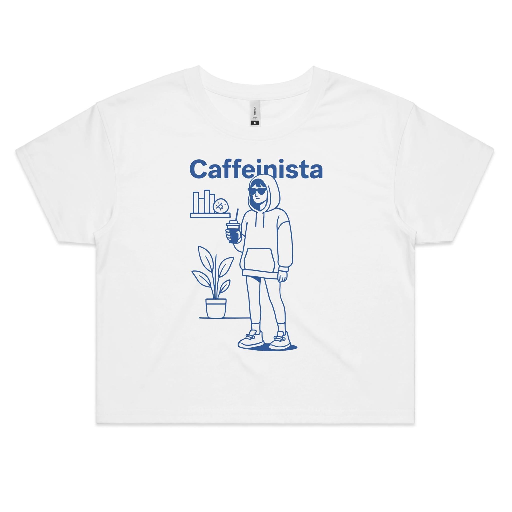 Caffeinista Women's AS Colour Crop Tee