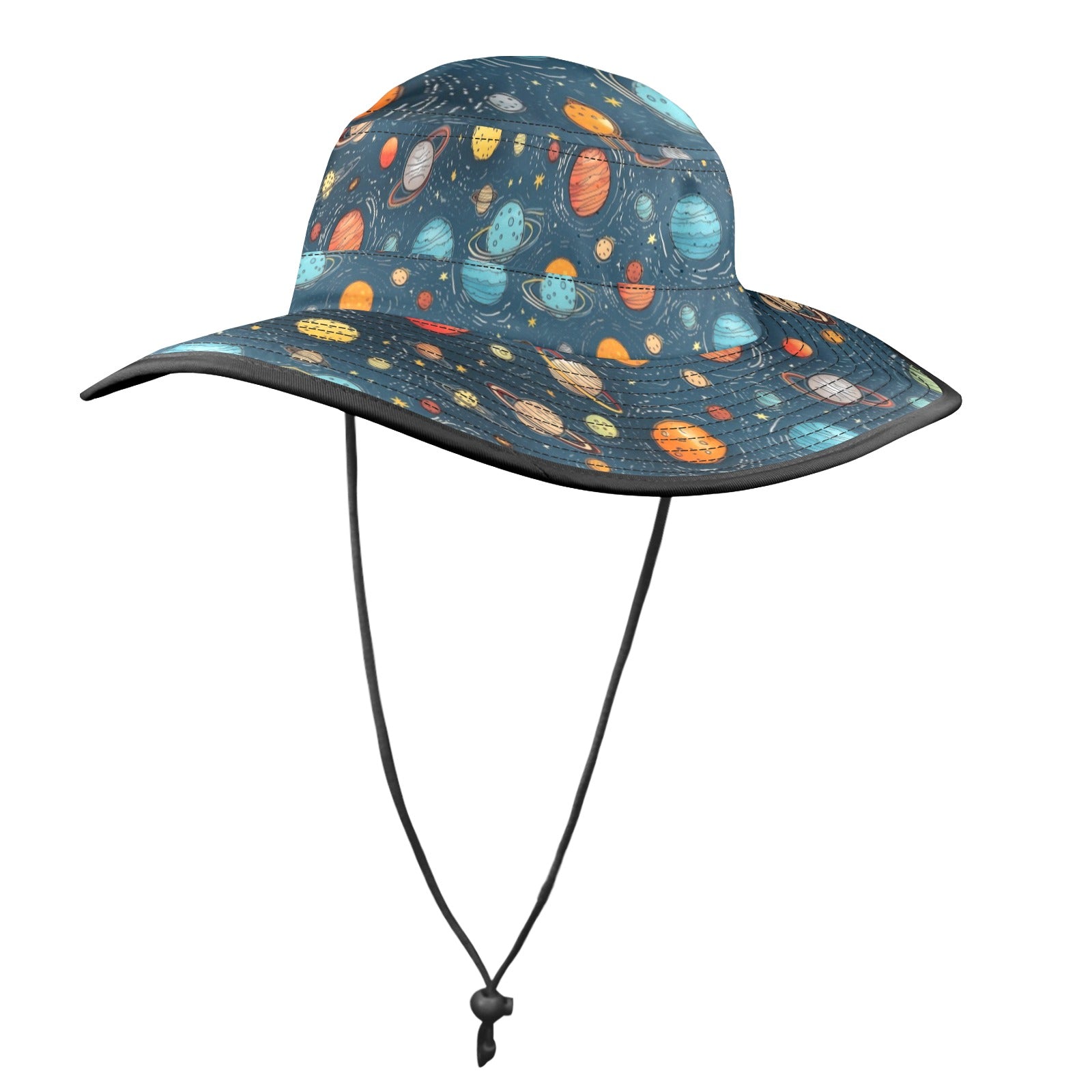 Galaxy Wide Brim Bucket Hat Wide Brim Bucket Hat Printed Offshore Space