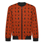 Halloween Black Cats Men's Casual Zip‑Up Bomber Jacket