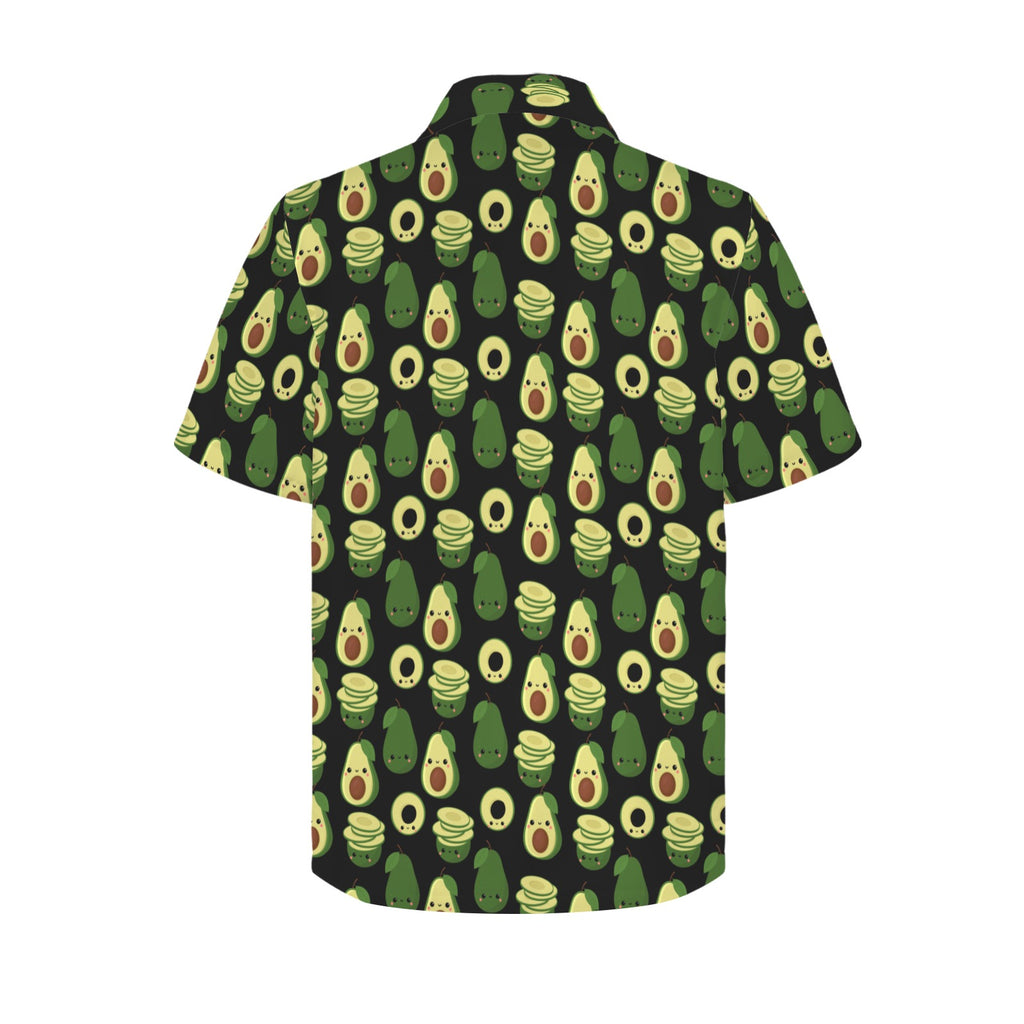 Cute Avocados Men's Short Sleeve Hawaiian Shirt Men's Hawaiian Shirt (New) Food Printed Offshore
