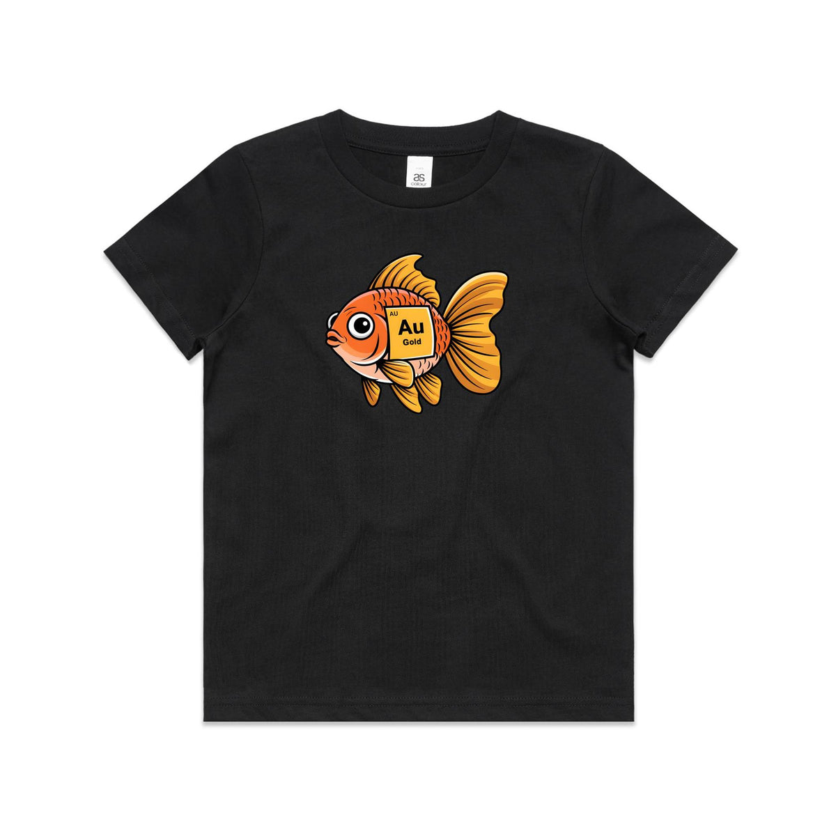 Gold Fish Periodic Table Element Kids AS Colour T-shirt